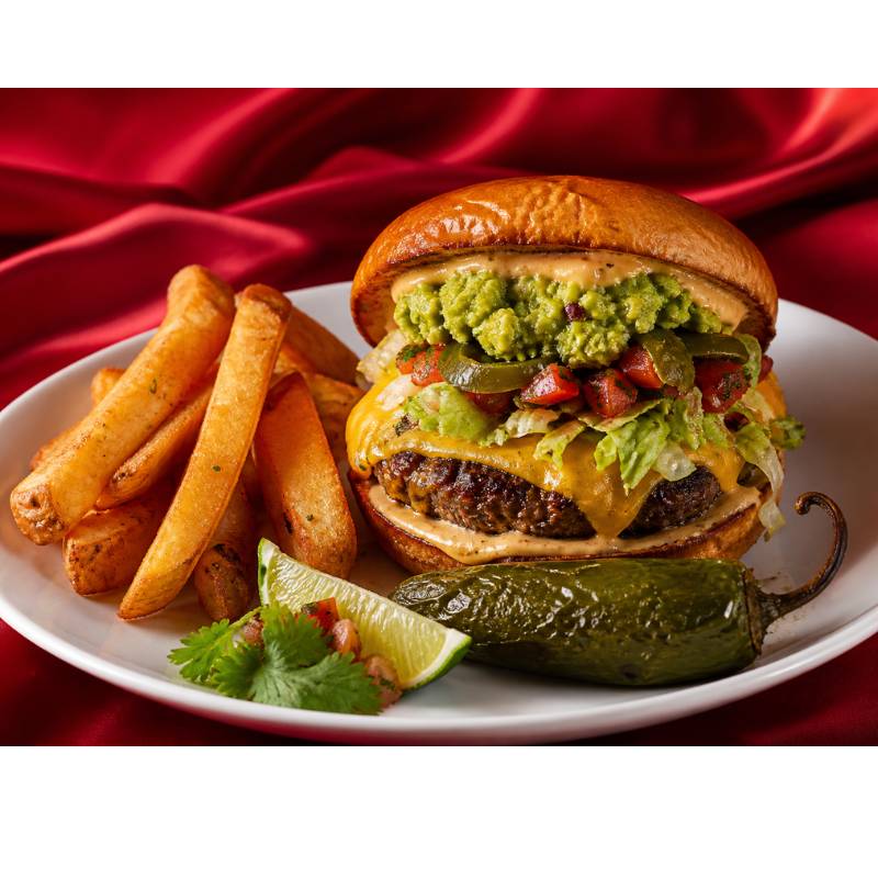 Machete Loco food truck serving the best Mexican burgers on Jensen Dr